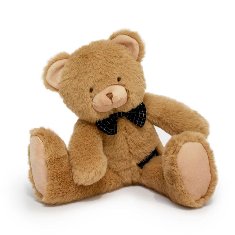  - peluche nougat lours fabriqué en france - marron 28 cm 